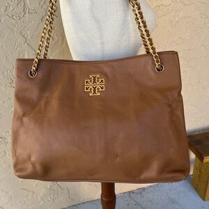 Tory Burch Tan Leather Shoulder Bag
